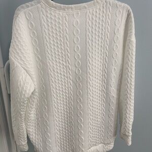 Cozy White Cable Knit Sweater